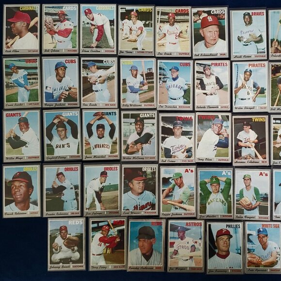 TOPPS 1970 LOT OF 548 BASEBALL CARDS W/47 HOF ALLEN RYAN MAYS CLEMENTE AARON 🐐 - Picture 1 of 12